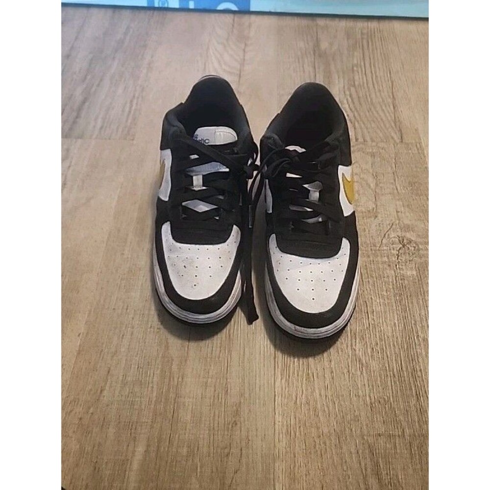 Nike Air Force 1 '07 LV8 Athletic Club Black Gold White DH7568 002 Boy 6.5y